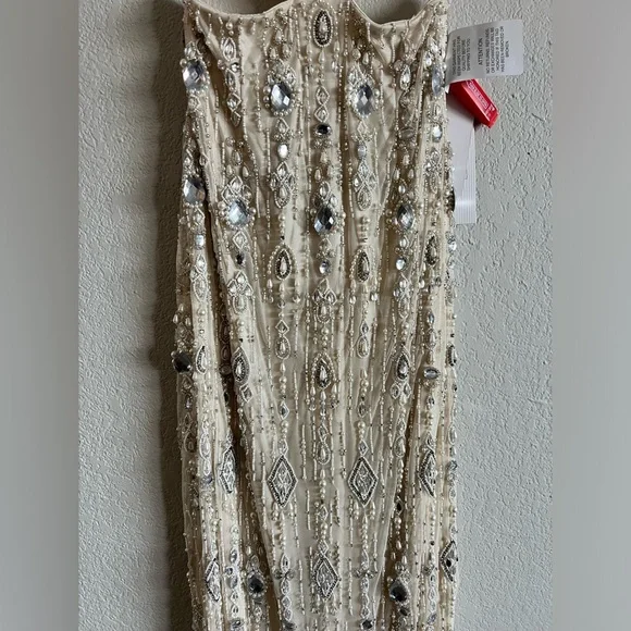 ⌛️ Captivating Mac Duggal Waist Cutout Back Slit Dress 👗#5740 - Picture 11 of 12